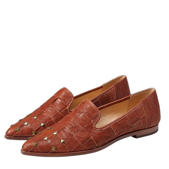 Frye Kenzie Studded Flats Lofers Shoes Sz 10 - Picture 1 of 13